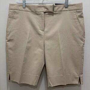 Nice Rafaella Beige Bermuda Shorts, Size 14 Petite, NWT